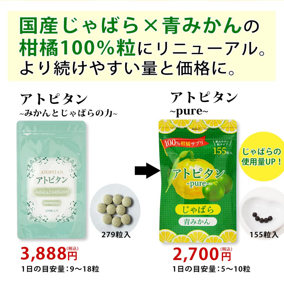 国産じゃばら×青みかんの柑橘100％の粒